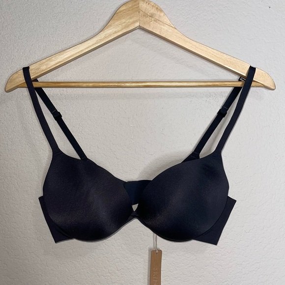 NWT SKIMS Ultimate Collection Push Up Plunge Bra 34C Onyx Black - Picture 6 of 6